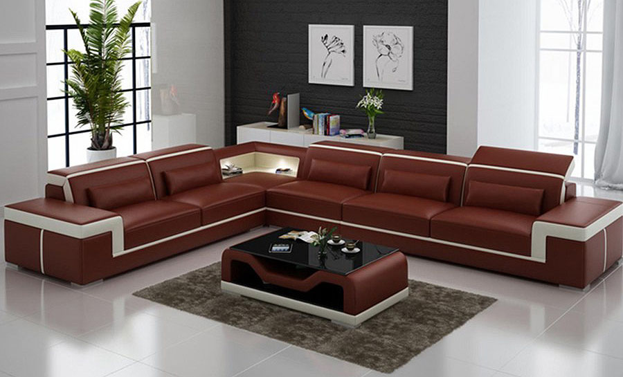 Ruby - L - Leather Sofa Lounge Set